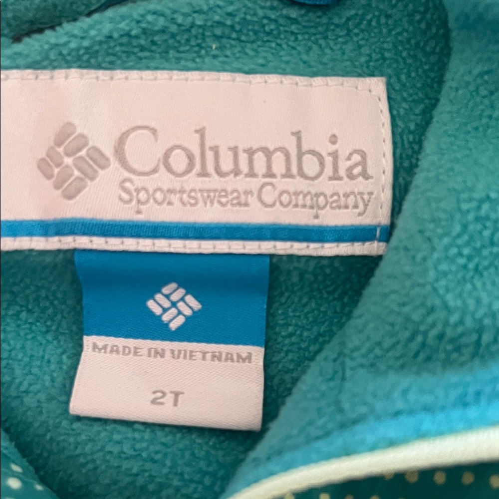 Columbia Kids Jacket in Teal and Yellow - Picture 2 of 2